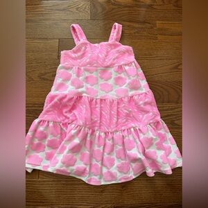 Deux par Deux swim coverup Pink and White Floral Dress